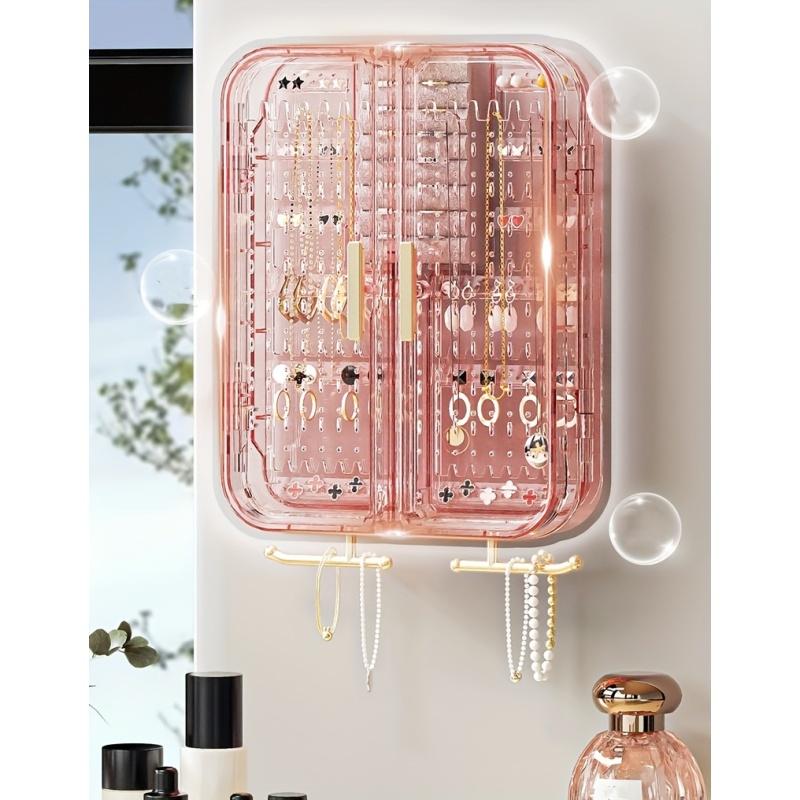 1PC Large-Capacity Wall-mounted Multi-functional Jewelry Storage Box For Earrings, Necklaces