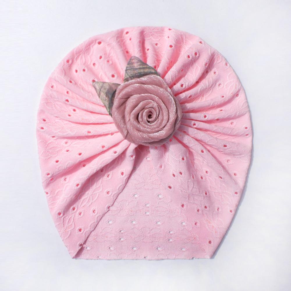 Flower Newborn Baby Girls Turban Hollow Toddler Kid Head Wrap Cute Baby Hat  Hair Accessories