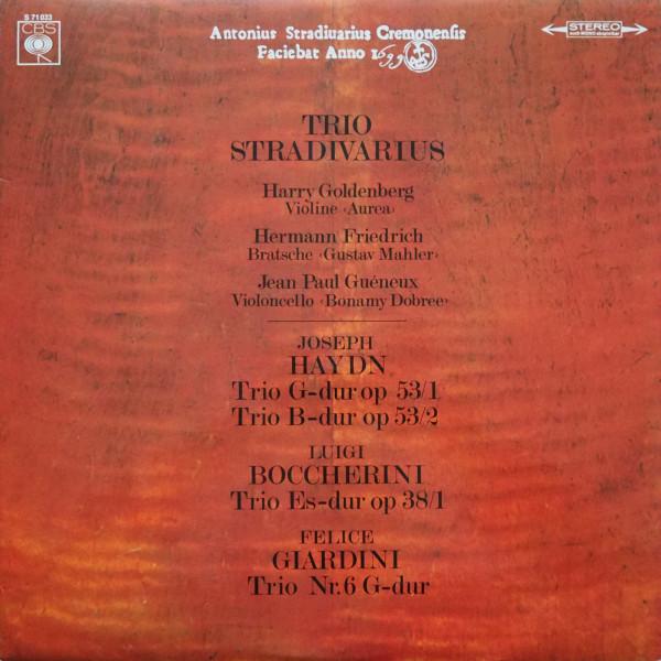 

LP Record TRIO STRAVIVARIUS Haydn Trio Gdur Op531 Trio Bdu S71033 CBS Germany Classical Used