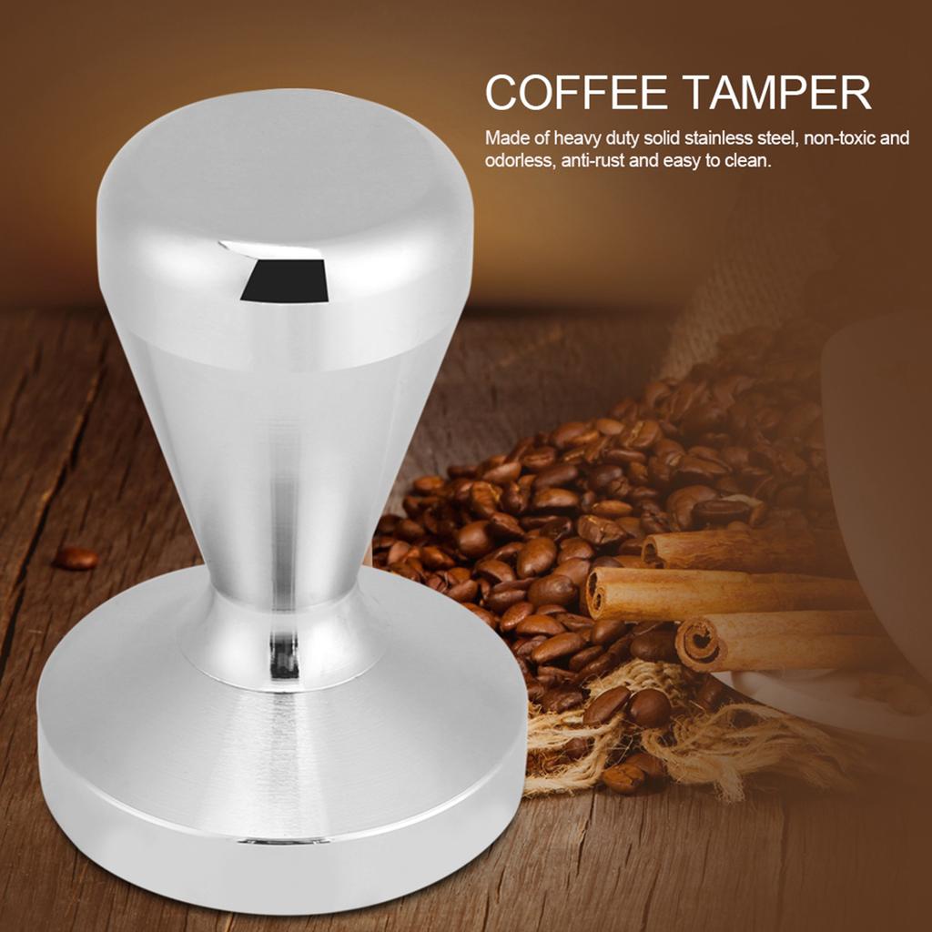 57.5mm 49mm Stainless Steel Coffee Tamper Flat Base Espresso Beans Press Tool 57.5mm