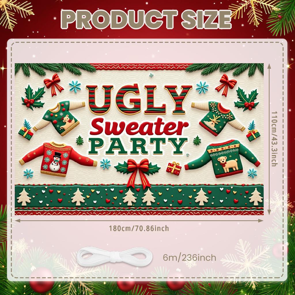 Christmas Decor Christmas Theme Festive Backdrop Christmas Party Banner Decorative Banner Event Banner For Party Event Family