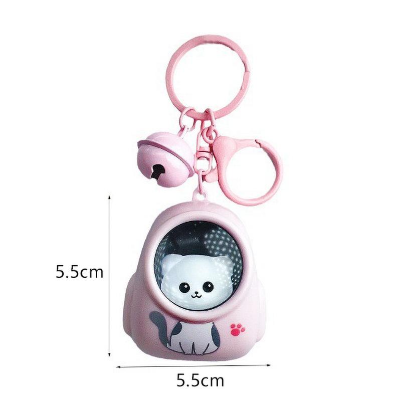 Tegneserie Stjernefylt Astronaut Capybara Nattlys Nøkkelring Kjærestelys Lysende Bjørn Nøkkelring Pakke Anheng Små Gaver Veske Hengende