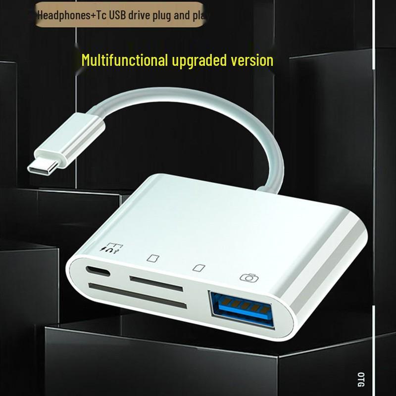 High-Speed 3.0 USB Type-C Docking Station with 4-in-1 Card Reader for TF and SD Cards