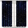 2pcs Galaxy Shining StarsCurtains Childs Fantasy Starry Sky Star Rod Pocket Window Drapes Stars Black Curtains.
