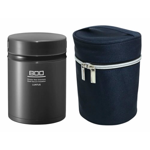 Asvel Lantus BS Stainless Steel Insulated Lunch Box (HLB-B800), Navy