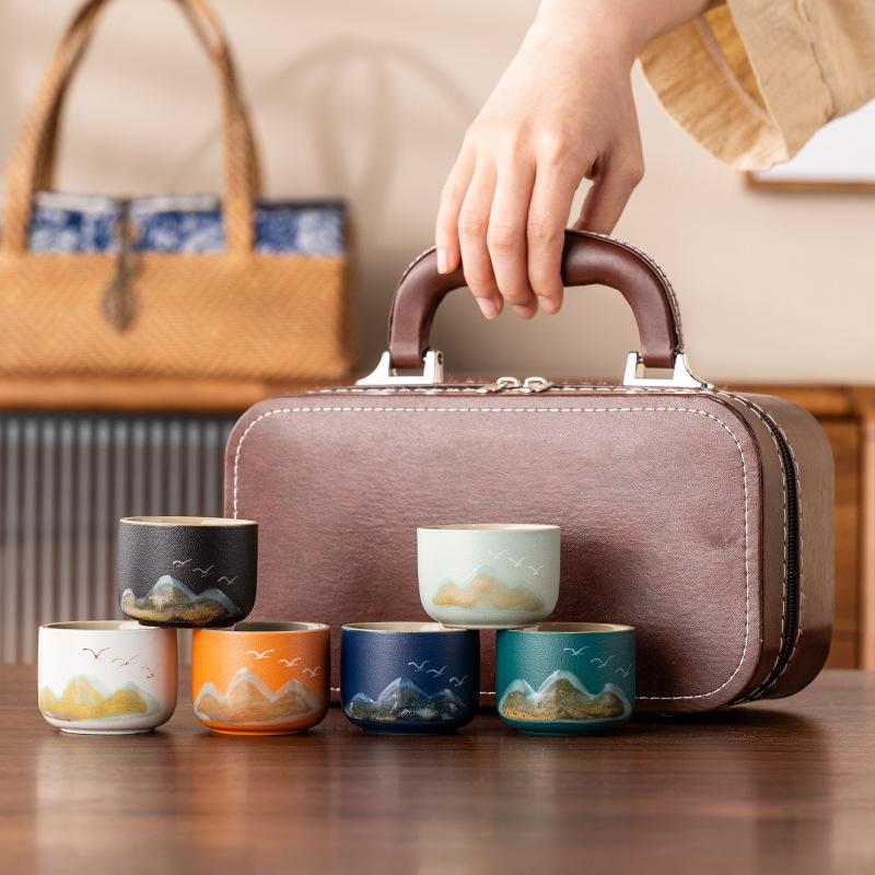 Yuanshan Chinese-style Simple Ceramic Master Cup Tea Single Cup Teacup Tea Set Souvenir High-end Business Gifts
