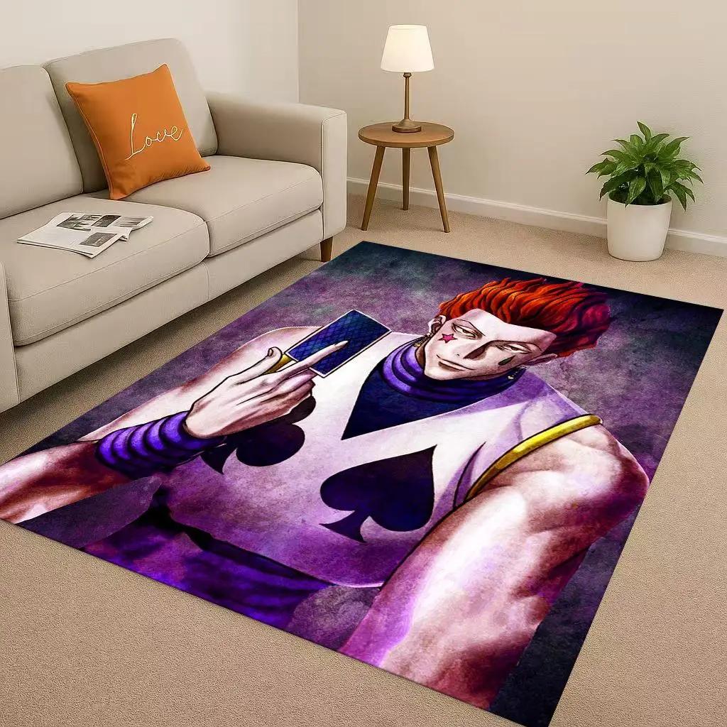 3D Anime Hunter X Hunter Killua Cartoon Living Room Non-Slip Area Rug Carpet for Bedroom Playroom Sofa,Home Decor Doormat Kids