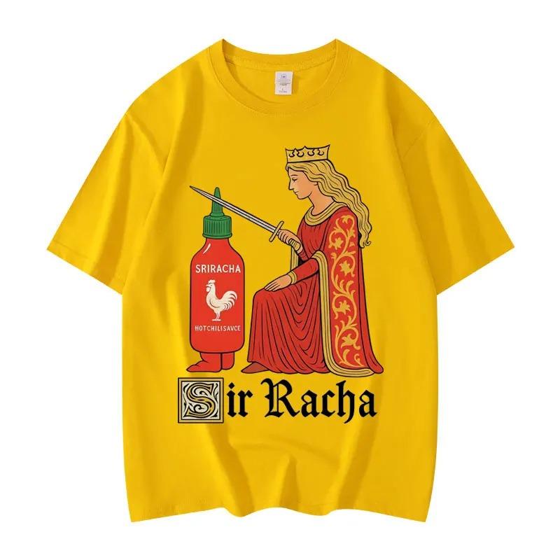 Sir Racha Lustiges Meme T-Shirt Herren Damen Kleidung Y2k Mode Kurzarm T-Shirts Sommer Hochwertige Baumwolle Übergroßes T-Shirt S