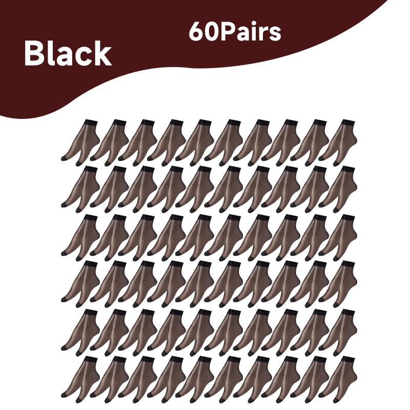 20-100Pcs Summer Socks Skin Color Transparent Ultrathin Women Crystal Silk Socks Nylon Ladies Female Summer Short Ankle Meias