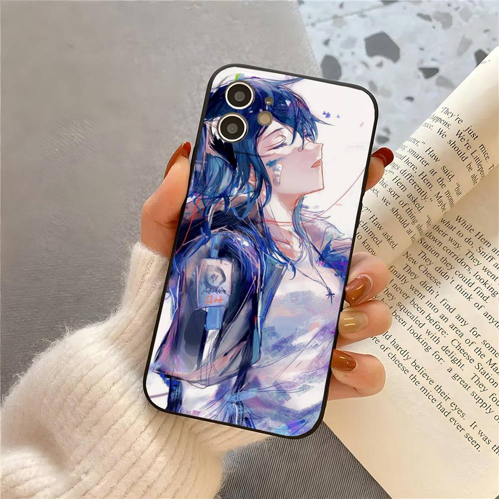 Mostima Animated Game A-Arknights Phone Case For IPhone 17 Air 16 15 14 13 Pro Max 11 12 Black Silicone Cover