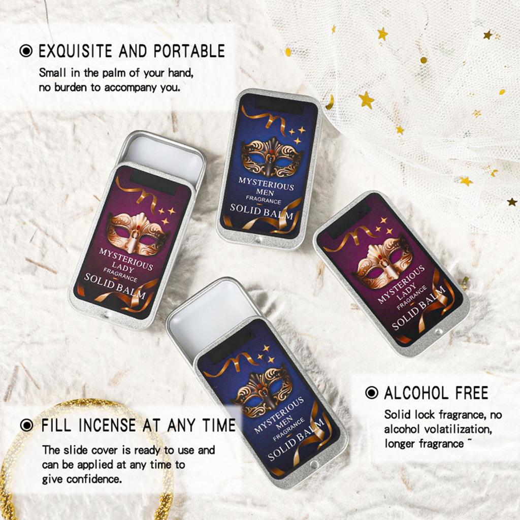 Solid Perfume Balm ,solid Balm Attractant Attraction Balm Portable Compact To Refill Anytime Perfect Gift For Women And Men,2pc