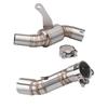 Motorcycle Exhaust Pipe for Chu Liuxiang CLX700, Stainless Steel, 51mm, Small/Medium Section