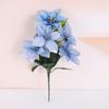 New Product Hot-selling Simulation 5 Heads Poinsettia Christmas Bouquet Home Decoration Holiday Ornament Fake Flower