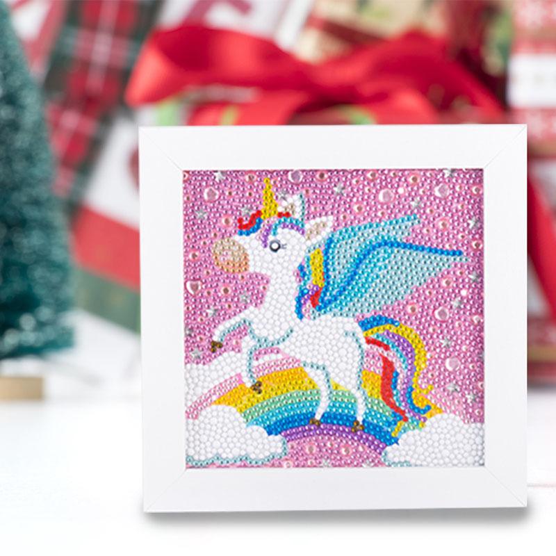 Kids Full Drill 5D Diamond Painting Kit, Cartoon Animal Handmade Diy Diamond Paste Decor Art