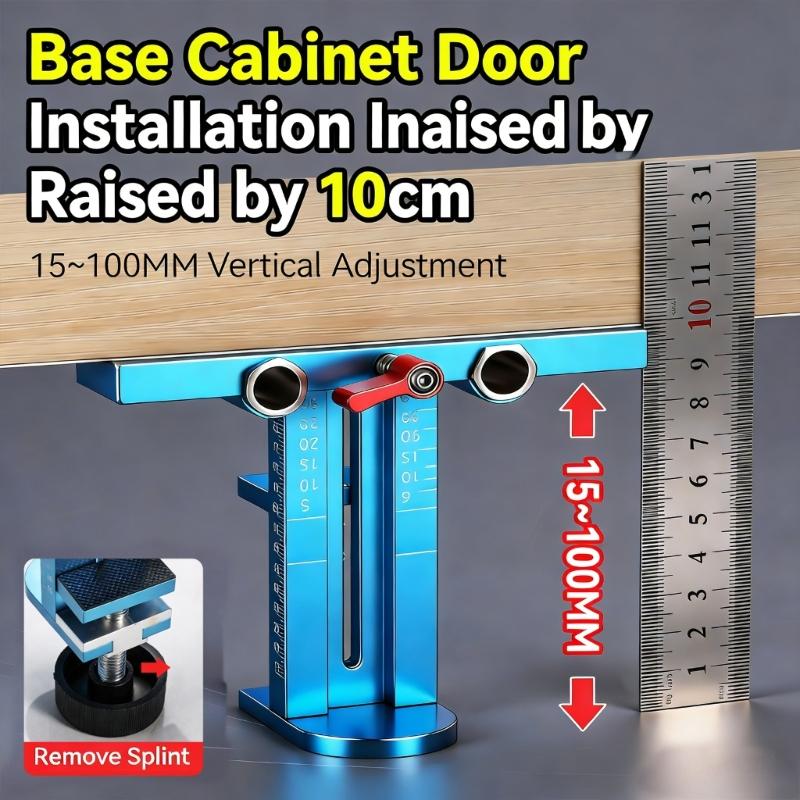 Cabinet Door Mounting Jig with Support Arm Clamp Metal Hand Tool Installing Cabinet Door Mounting Clamp Positioning Tool
