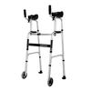 Aluminum Alloy Rollator Walker with Wheels, Seat, and Arm Support – Four-Legged Mobility Aid.