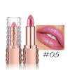 Fine Glitter Lipstick, Quicksand Gold Lipstick, Moisturizing Silky Mermaid Girl Pink, Long-lasting Waterproof, Grapefruit Orange