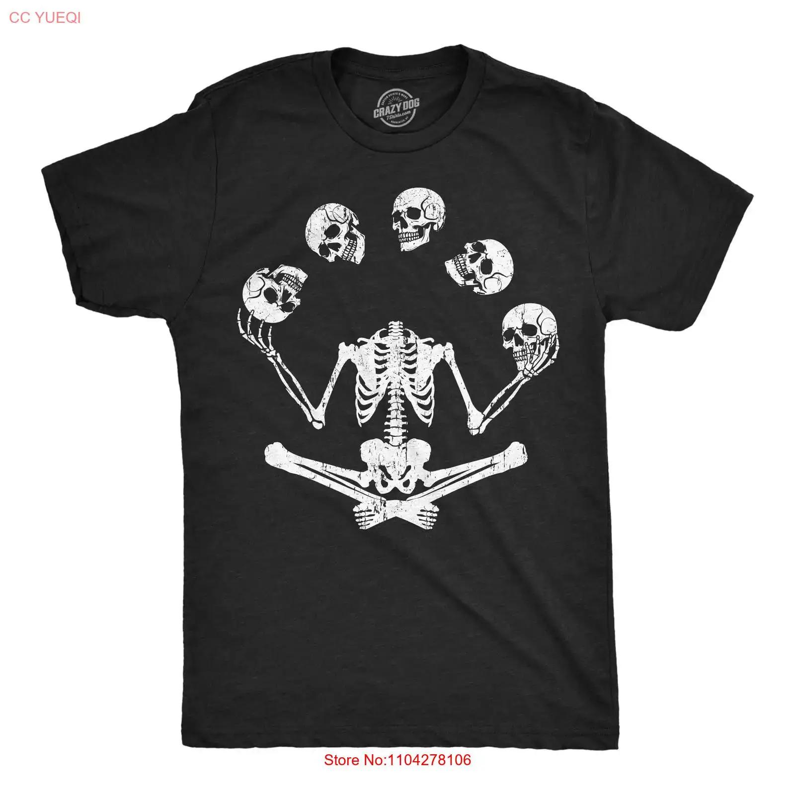 

Mens Funny T Shirt Juggling Skeleton Sarcastic Halloween Novelty vintage Washed Soft Breathable Top For Everyday Wear Versatile S разноцветный