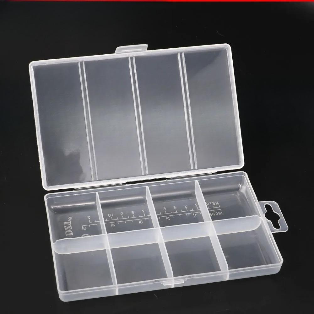PP Werkzeugaufbewahrungsbox mit 8 Fächern für Reparaturwerkzeuge Holzbearbeitungs-Organizer-Koffer und kleine Eisenwarenzubehörteile