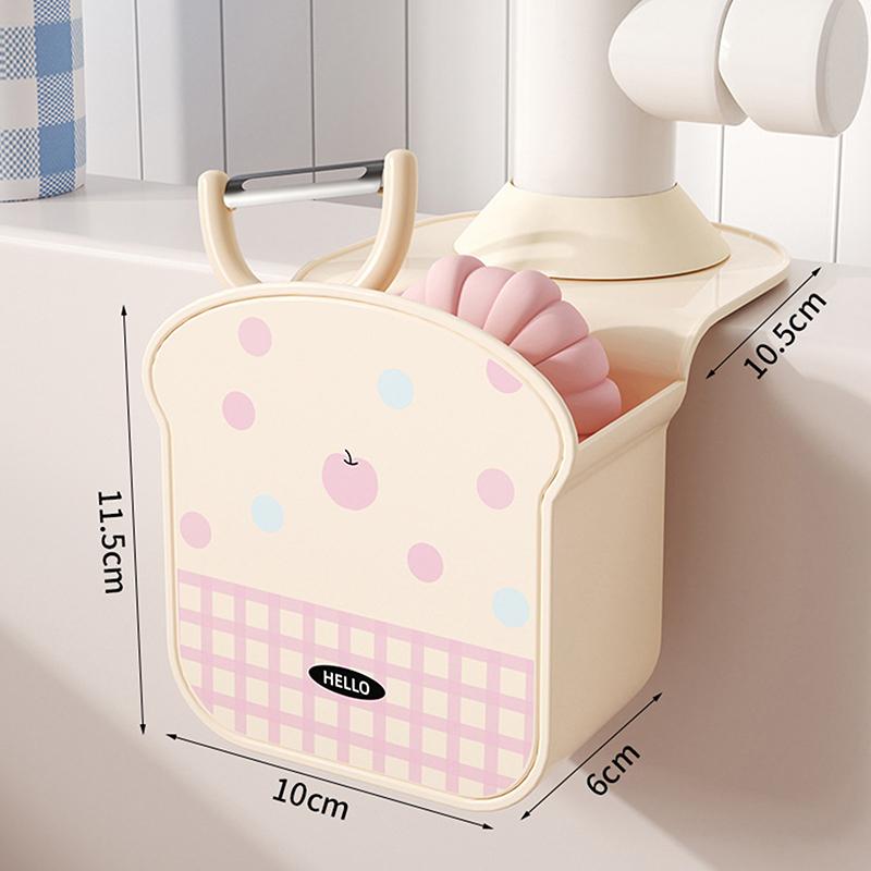Portable Macaron Sink Drain Basket Hanging Detachable Sink Storage Rack Toast Shape Kitchen Sink Filter Basket Kitchen Supplies