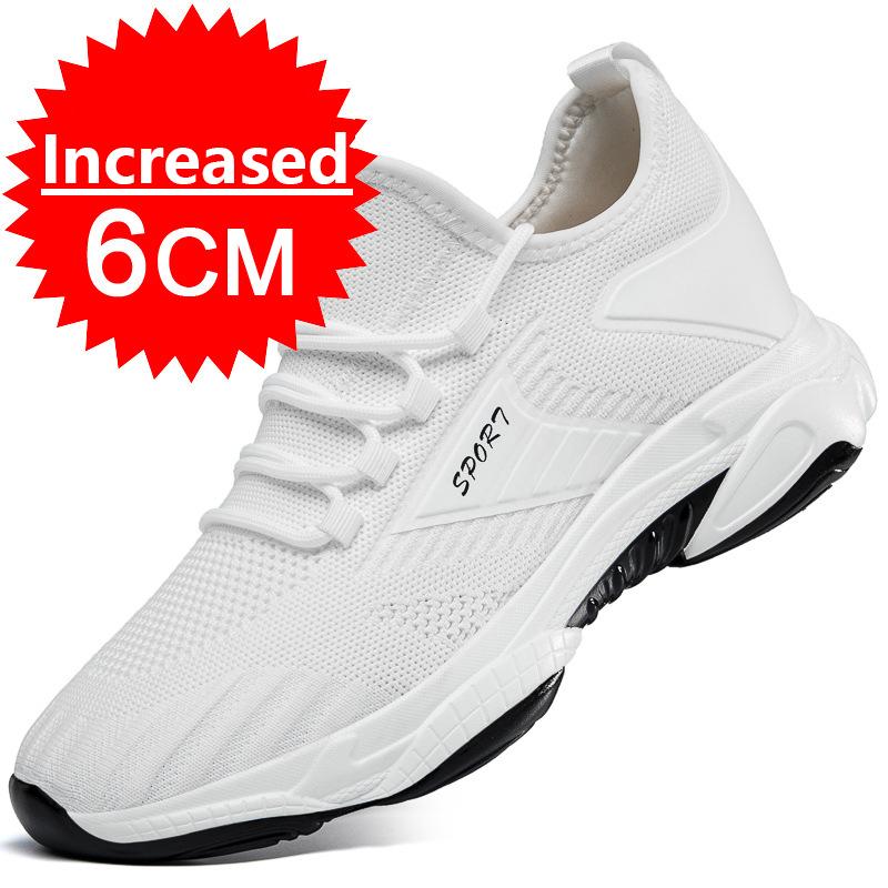 Sneakers Men Elevator Shoes Spring Summer Invisible Heightening Shoes Men 10CM Insoles Inner Height Increasing Mesh Sports Shoes