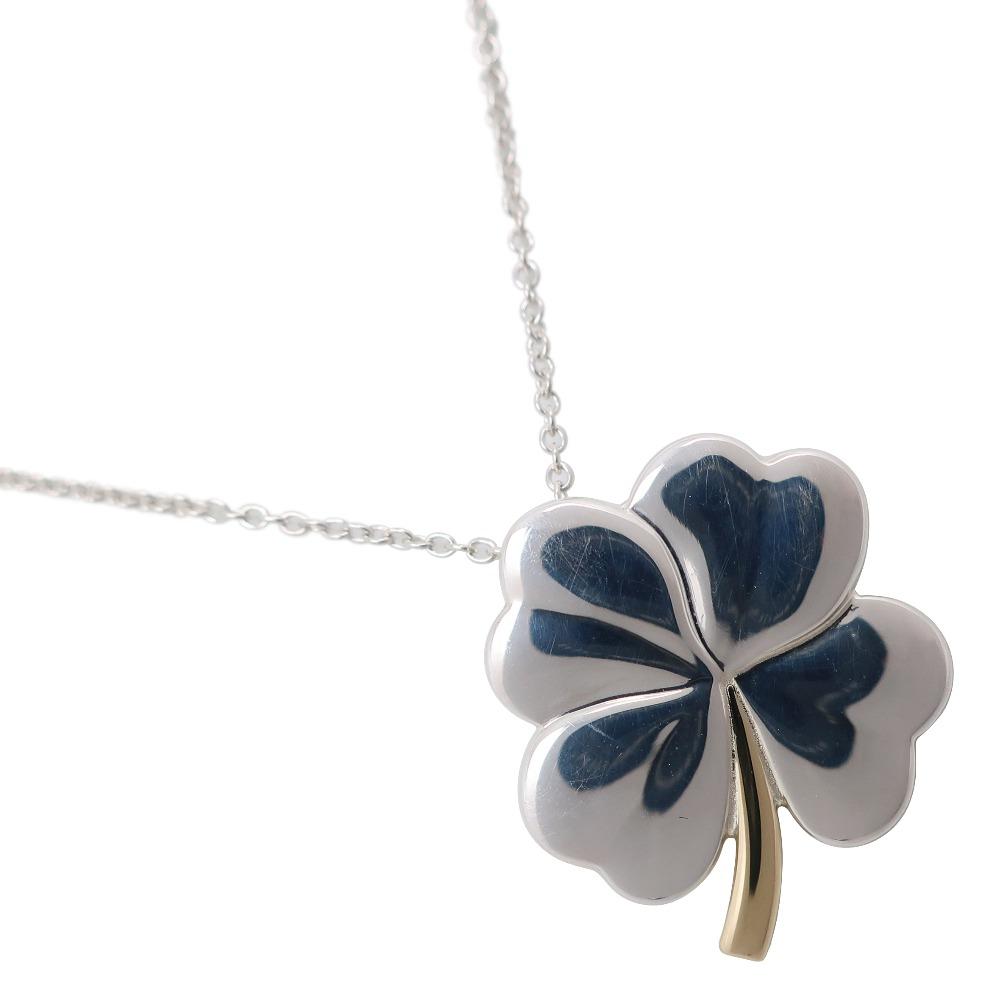 

TIFFANY&Co. Clover Necklace Silver925/K18 yellow gold Clover 4.6g Women Used