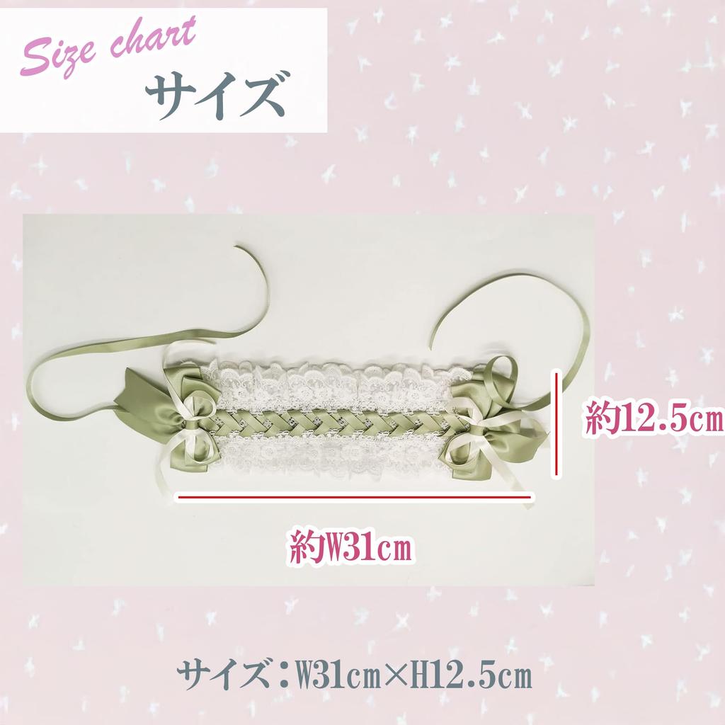 Gray Lolita Headband with Ribbon Hair Lace Maid Cafe Lace-Up Clip, Charm, Accessory, Bow, Moe, Cute, Cosplay, Lolita, [Used]
