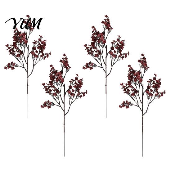 Orange Silk Plants for Halloween Decoration Realistic Artificial Flowers Autumn Home Decoration, Floral Lifelike Branches Seasonal Display Table