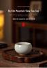 Handmade Ru Kiln Sky Blue Crackle-Glazed Ceramic Teacup for Gongfu Tea