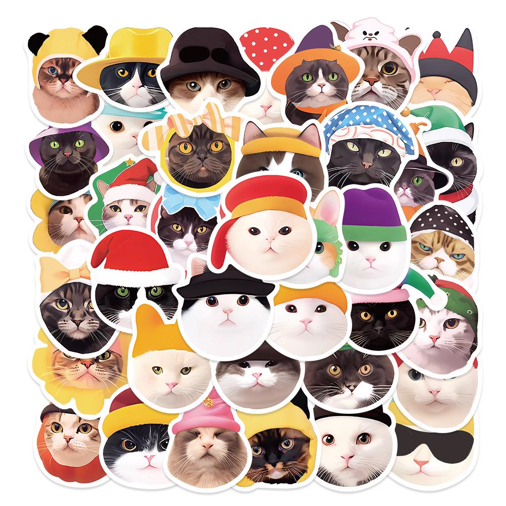 Adorable Kitten & Puppy Stickers: Creative, Waterproof Decals for Notebooks, Bottles, Phones, Skateboards, and Journals.