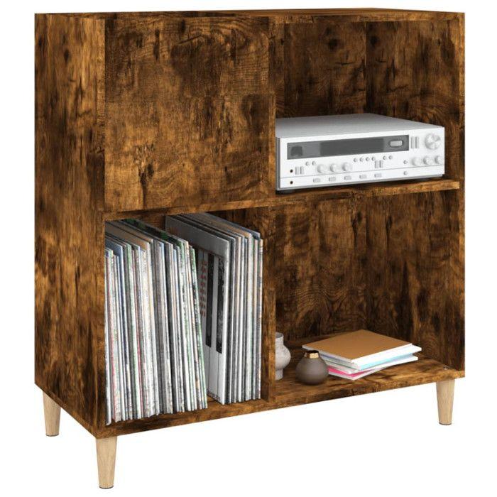 VidaXL Record Cabinet, Side Cabinet with Storage, Furniture for Turntable, Living Room Buffet, Industrial, Oak 831994