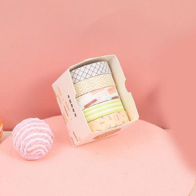5 Rollen Scrapbooking Tape Dekoband für Journal Planer Fotorahmen Dekoband Set für Scrapbooking Verpackung