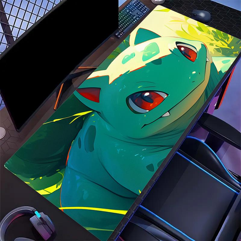 Piplup and Bulbasaur Print Cushion Non-slip Laptop Tablet Big Mousepad XXL Mat Mini PC Playmat With Lock edge