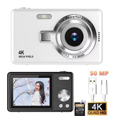 4K HD 1080P Digitalkamera 16-fach Zoom Autofokus Vlogging-Kamera 2,4 Zoll IPS-Bildschirm 96MP Tragbare Vlogging-Kamera für Kinder Erwachsene