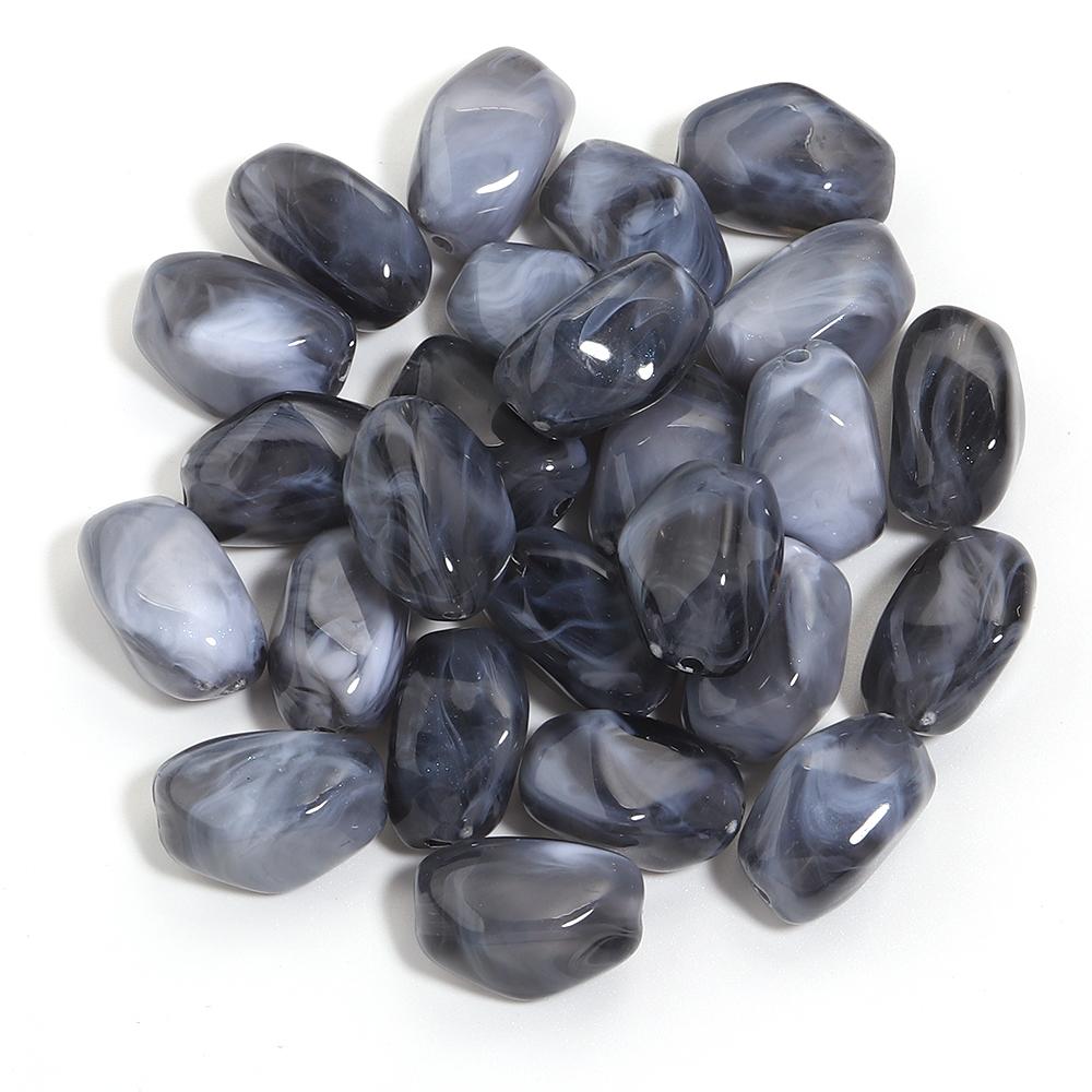 20pcs 21x12mm Irregular Acrylic Beads Double Color Cloud Loose Spacer Beads For Jewelry Making DIY Necklace Bracelet Accessories