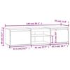 TV Stand White 140 x 35 x 40 cm Solid Pine Wood