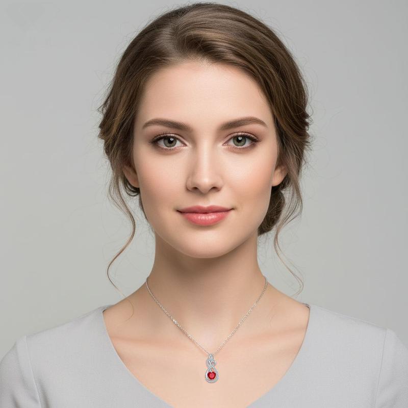 Barbie necklace "Original Design" Infinite Love Red Temperament Niche Versatile Ins Style High-Looking Romantic Heart-beating Gift Box ZJYXL-HJ-204