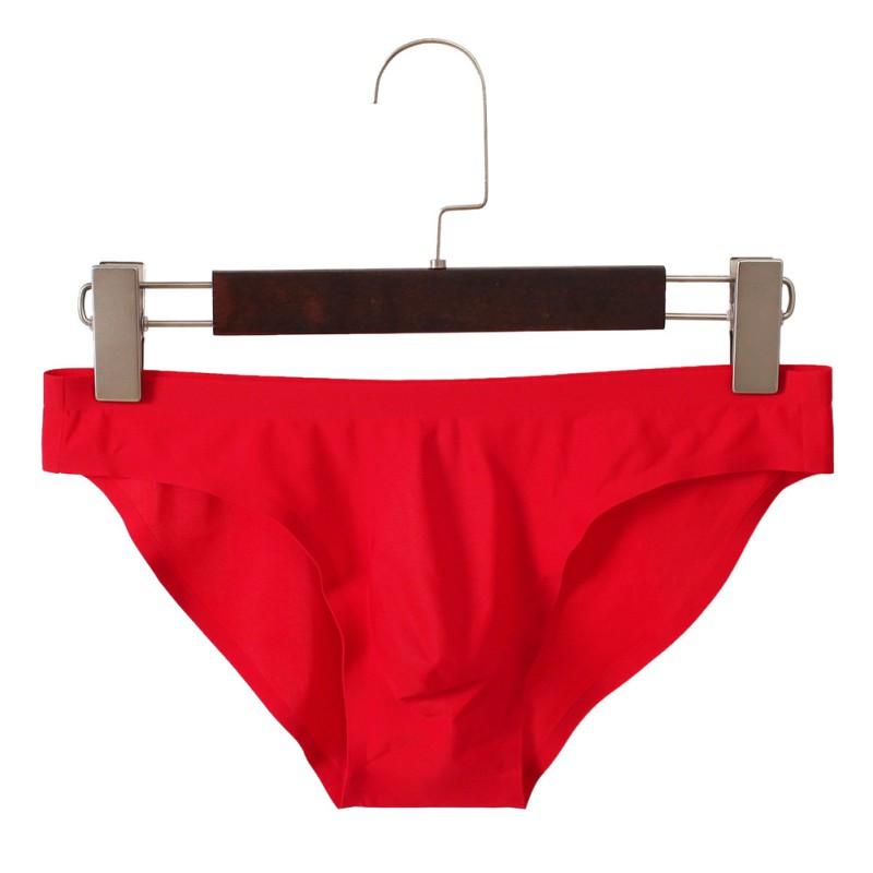 Men's Briefs Solid Color Low Waist Underpants Ultrathin Breathable Underwear