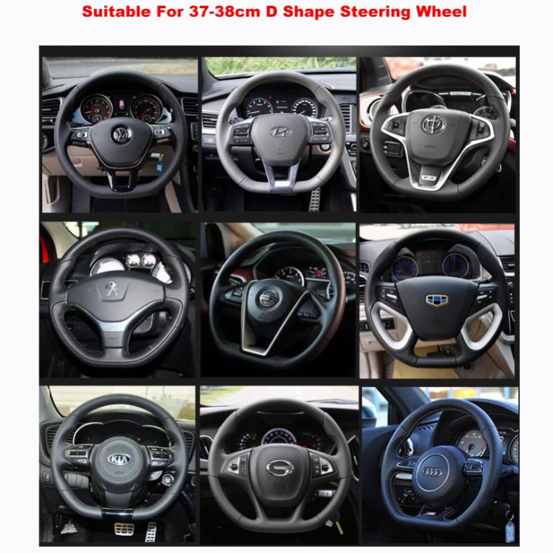 D Shape Car Steering Wheel Cover For BAIC Beijing Shenbao Zhixing D50 BJ20 BJ30 BJ40 BJ80 F40 X7 X3 2018 - 2024