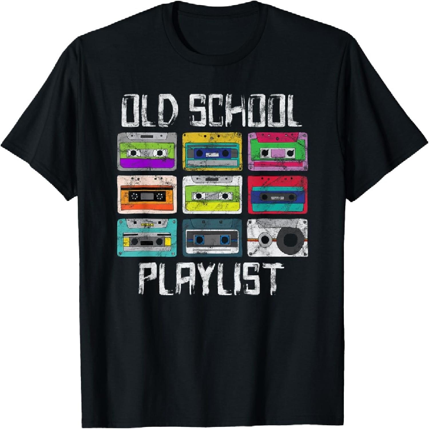 Cassette Tape Music Retro 80s Playlist T-Shirt XXXXXL разноцветный