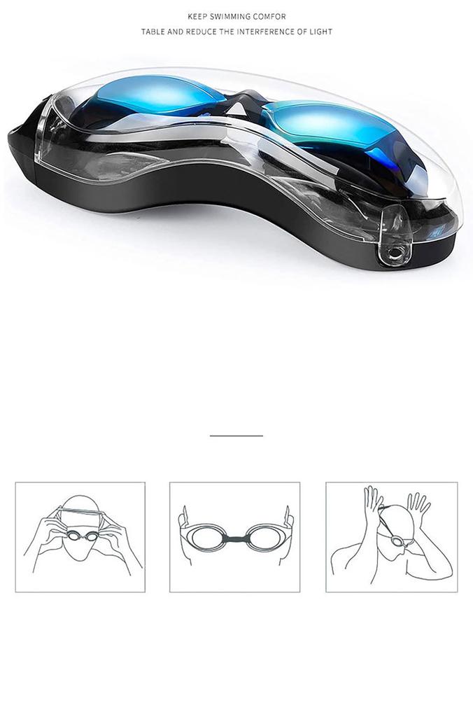 Plavecké, podvodní, UV silikonové, nastavitelné, snadno závodní plavecké brýle [Lalapala] Brýle, brýle, dospělí, děti, fitness, brýle,