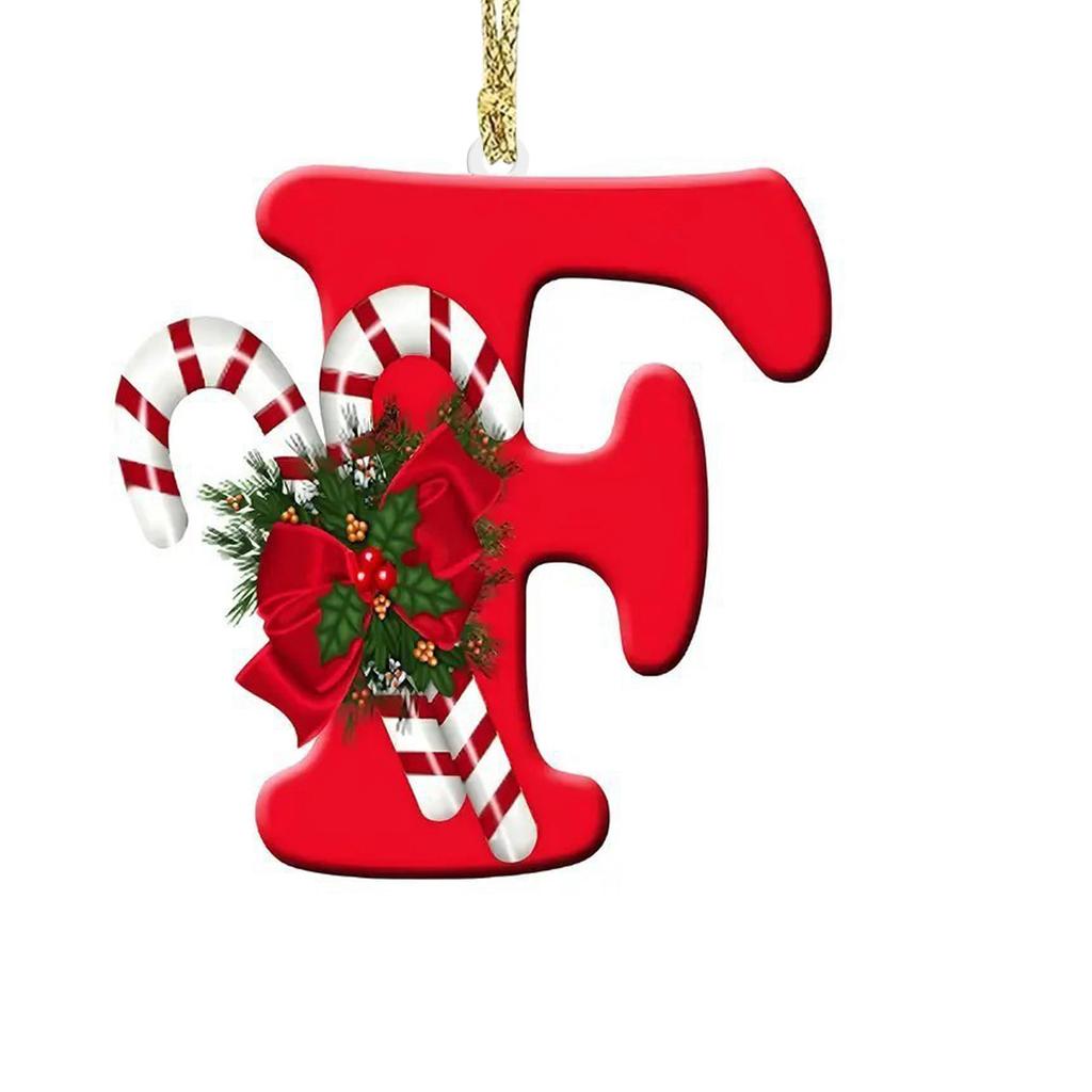 1pc Christmas Pendant Acrylic 26 Letter Pendant Hanging Christmas Tree Ornament Accessories Xmas New Year Decor Ornaments