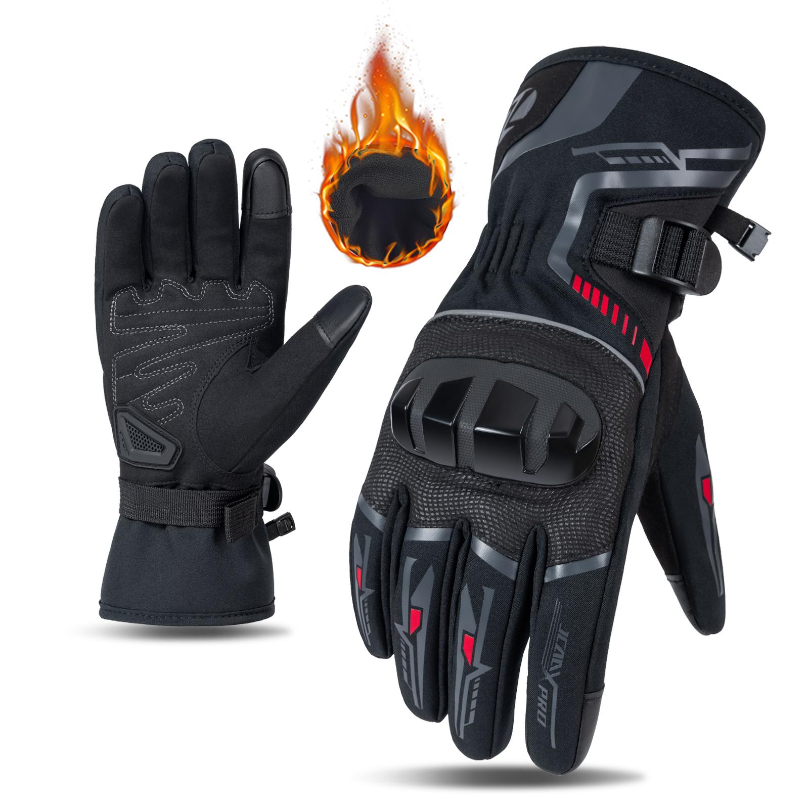 

Winter Motorcycle Gloves Men Women Motorbike Thermal Gloves Waterproof Outdoor Sports Biker Riding Adventure Moto Travel Gloves M чёрный