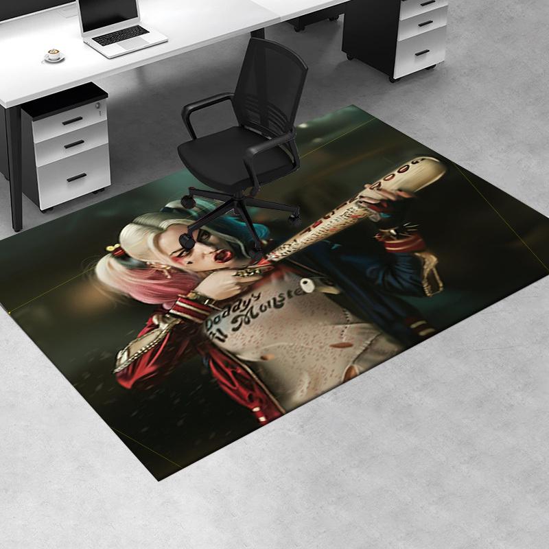 

Harley Quinn s Wild Adventure T-Shirt: Bold Colors , Unique Design Office Mat Home Decor Office Desk Chair Rugs Chair Carpet for office Chai 60cm by 90cm
