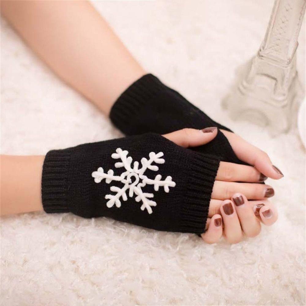 Soft Knitted Gloves Keep Warm Mittens Fashion Half Finger Gloves  Men Women