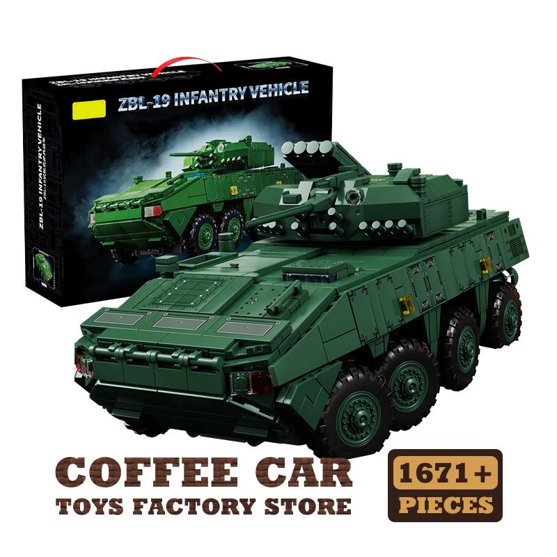 Non-Toxic New Stryker Armored Vehicle Moc Bricks Puzzle Toys Ww2 Military Tank Building Blocks Soldier Cars 3D Model Adult Children Kids Gifts