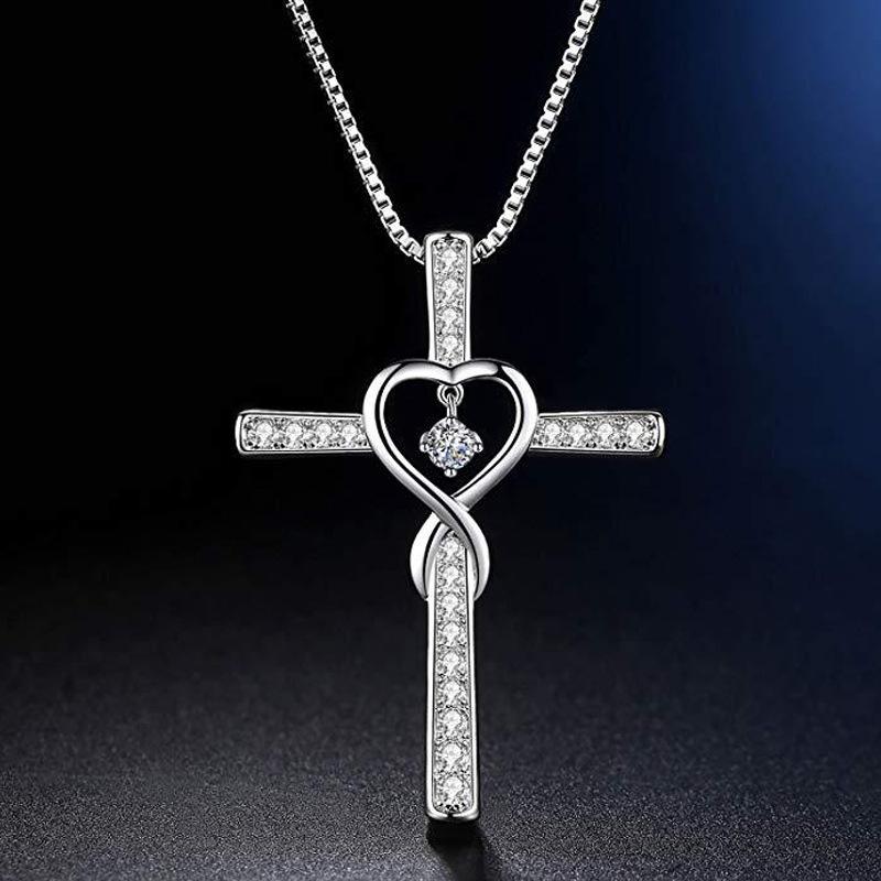 Creative Personalized Cross Love Necklace KY0375