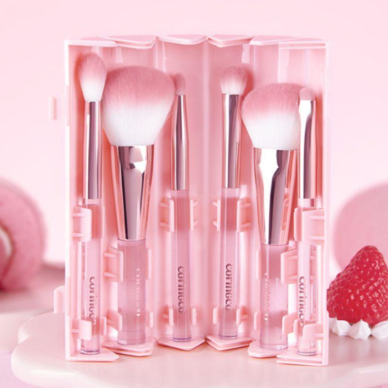 

Coringco Pink Roll Makeup Brush Set 6pcs Pink Roll Brush Set (6pcs)