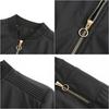 Bomber Jacket Women Thin Casual Zipper Long Sleeves Side Pockets Autumn Spring Outer Wear
