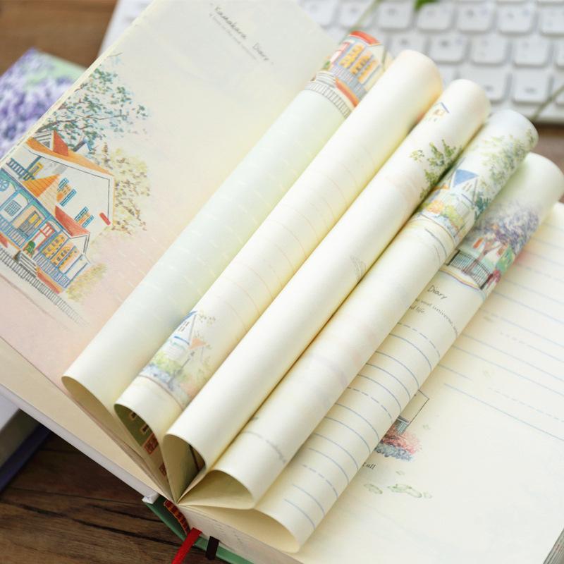 

Розписаний вручну японський блокнот у твердій обкладинці: Свіжий Літературний Щоденник та Планувальник Peach/120 pages